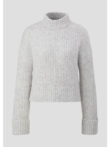 QS Strickpullover in 9400_grau meliert