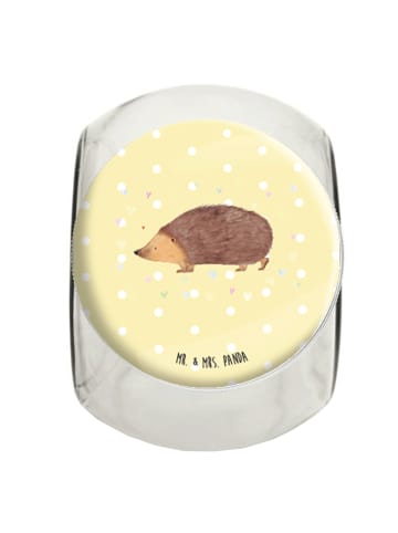 Mr. & Mrs. Panda glas für tee Igel Herzen ohne Spruch in Gelb Pastell