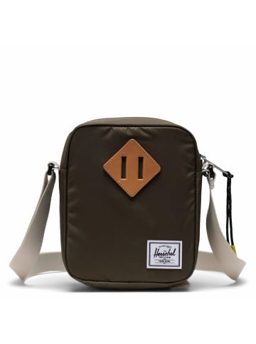 Herschel Heritage - Umhängetasche 17.5 cm (black) in ivy green/light pelican