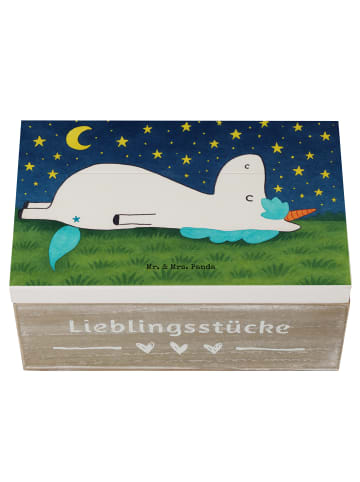 Mr. & Mrs. Panda Box Einhorn Sternenhimmel Design ohne Spruch in Weiß