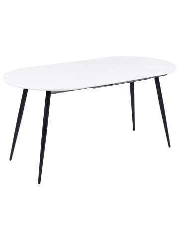 Beliani Esszimmertisch STAVERTON in Weiß/Schwarz - (W) 80 x (H) 76 x (L) 120 cm