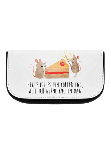 Mr. & Mrs. Panda Kosmetiktasche Mäuse Kuchen mit Spruch in Weiß