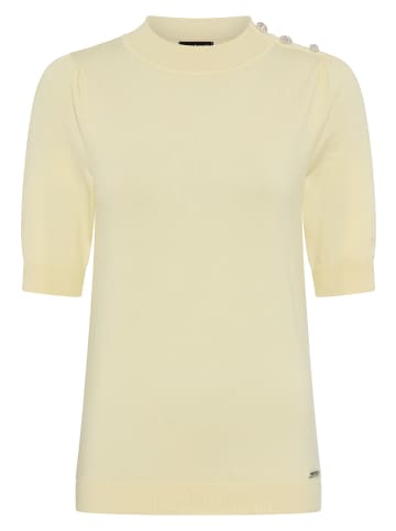 Bruno Banani Kurzarmpullover in hellgelb-meliert