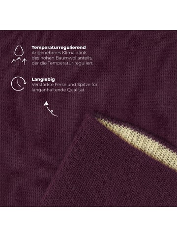 von Jungfeld Classic Socken Signature Innenbund in Bordeaux