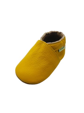 Yalion Leder-Krabbelschuhe in Gelb