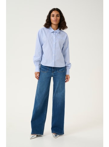 Kaffe Langarm - Hemd KAsofie Baggy fit in White/Blue Stripe