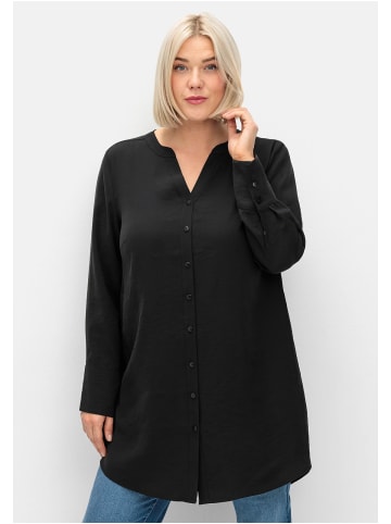 sheego Longbluse in schwarz