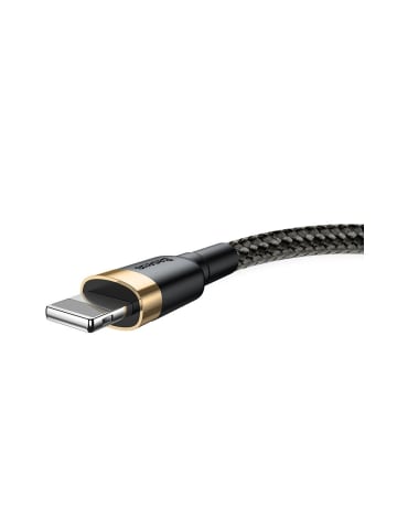 Mcdodo Baseus QC3.0 2.4A Schnell-Ladekabel Lightning Kabel 2,4A 1m schwarz-gold