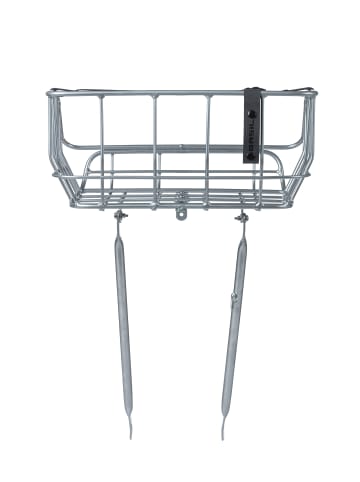 BASIL Vorderradkorb Portland in silber