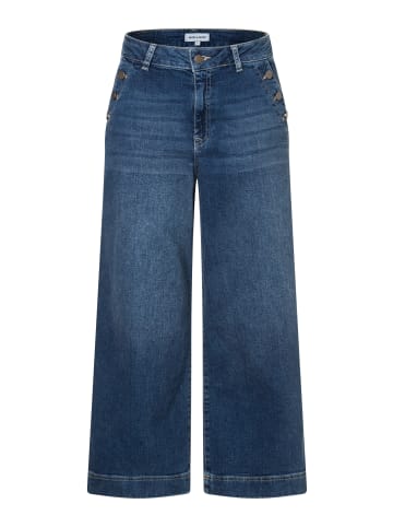 More & More verkürzte, weite Denimhose in dark blue denim