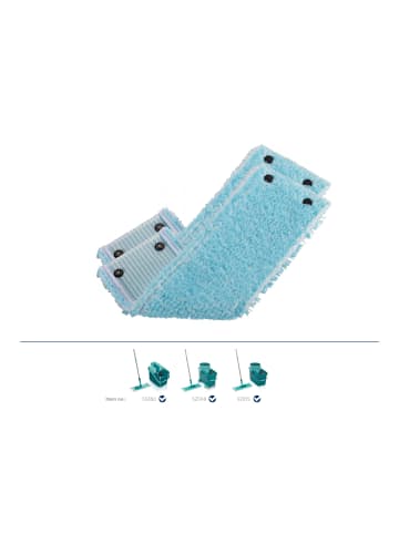 Leifheit Wischbezug CLEAN TWIST XL/Combi XL super soft 2er weiß türkis 49,5x14,0x1,0cm
