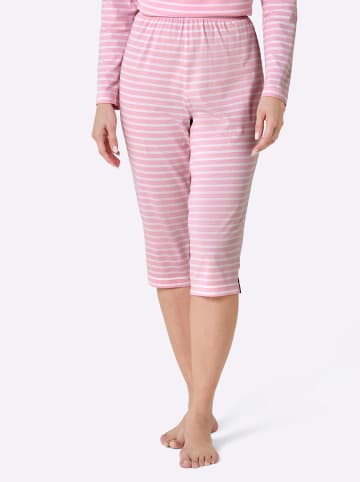 WITT WEIDEN Capri-Hose in rosé-weiß-geringelt