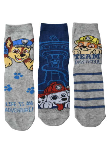 Paw Patrol 3er Pack Paw Patrol Socken Chase, Marshall & Rubble Strümpfe in Mehrfarbig