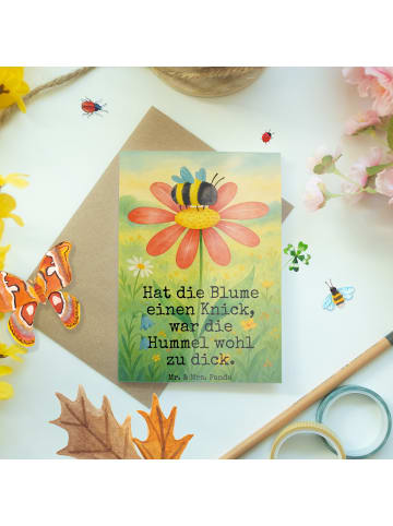 Mr. & Mrs. Panda Grußkarte Hummel Blume Design mit Spruch in Weiß
