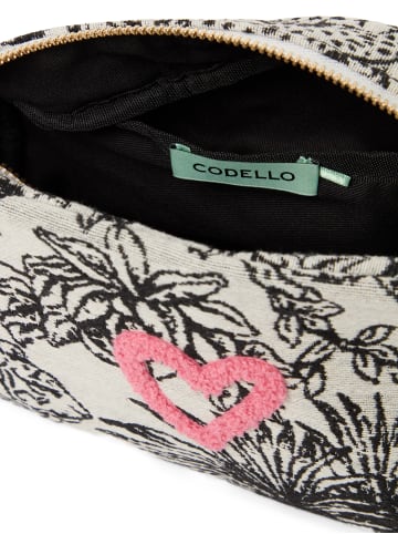 Codello Kosmetiktasche in schwarz weiß - 0001