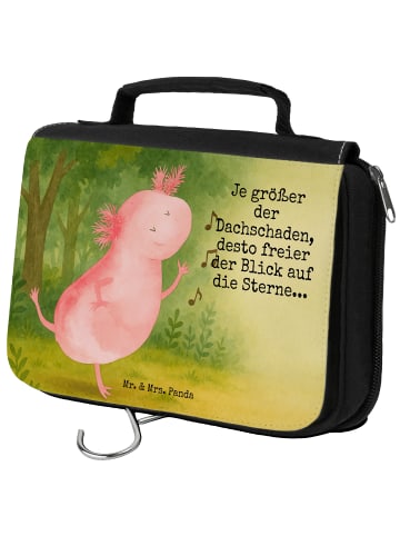Mr. & Mrs. Panda Schminktasche Axolotl Tanzen Design mit Spruch in Weiß