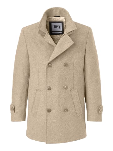 S4 JACKETS Wollmantel George in beige melange