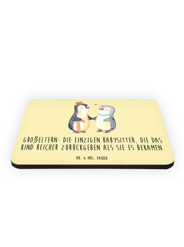 Mr. & Mrs. Panda Magnet Großeltern Babysitter mit Spruch in Gelb Pastell
