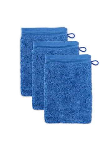 Möve Waschhandschuh Superwuschel 3er-Pack in cornflower