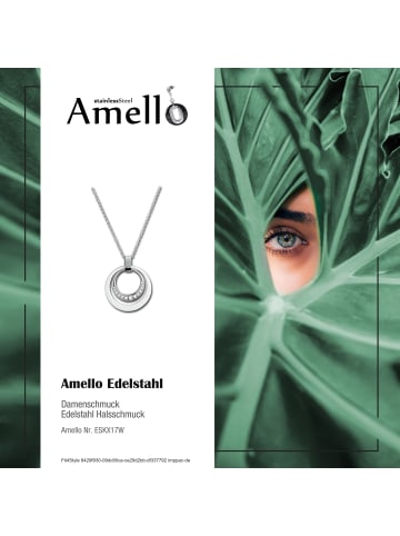 Amello Halskette Edelstahl (Stainless Steel) ca. 45cm + 5cm Verlängerung