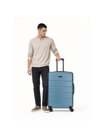 Police Dublin 4 Rollen Trolley L 75 cm mit Dehnfalte ice blue