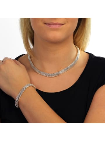 SilberDream 925 Sterling Silber Damen SilberDream Armbänder Geflecht ca. 19cm