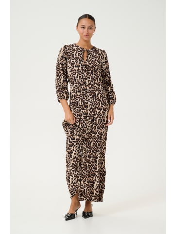 Kaffe Kleid KApedra in Naturel Leopard Print