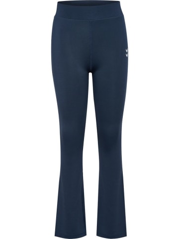 Hummel Kinder Leggings "High Waist Flared Tights" in Schwarz