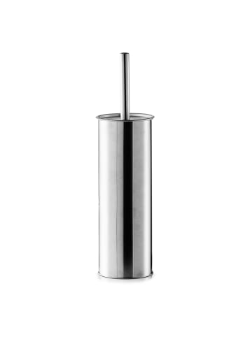 Zeller WC-Bürste mit Behälter aus Edelstahl in Silber, Ø 9,5 cm