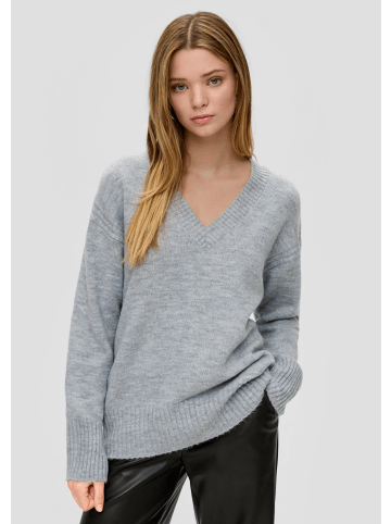 QS Strickpullover langarm in Grau