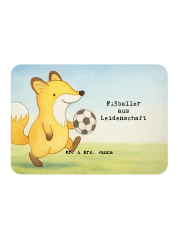 Mr. & Mrs. Panda Magnet Fußballer Leidenschaft Design mit Spruch in Weiß