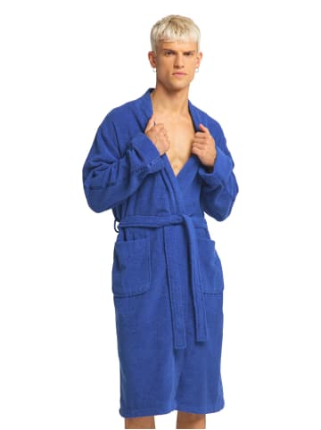 Carlo Colucci Bademantel Vito in Royalblau