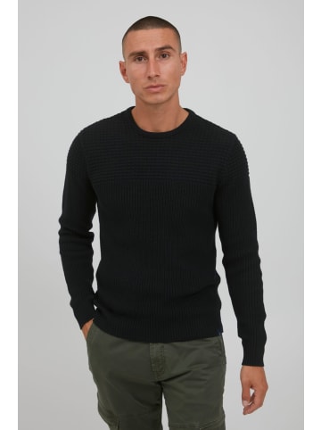 BLEND Rundhalspullover BHTafari in Nachtschwarz