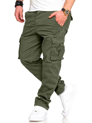 SOUL STAR Cargohose - S2SARI Chino Jeans Hose Stoffhose Freizeithose in Khaki