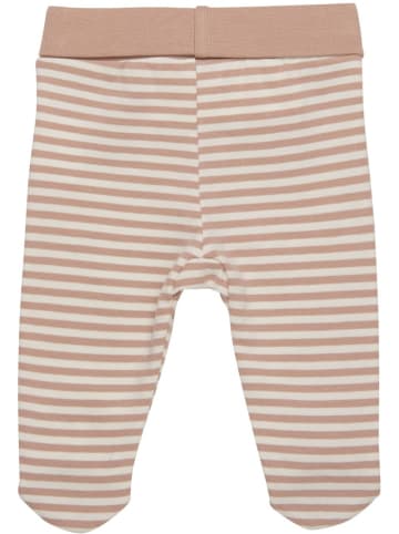 Fixoni Kinder Pumphose "Pants w. Foot Y/D Stripe" in Braun