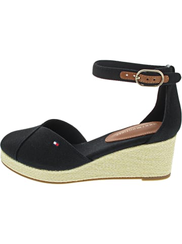 Tommy Hilfiger Flag Closed toe Mid Wedge Sandale Schwarz