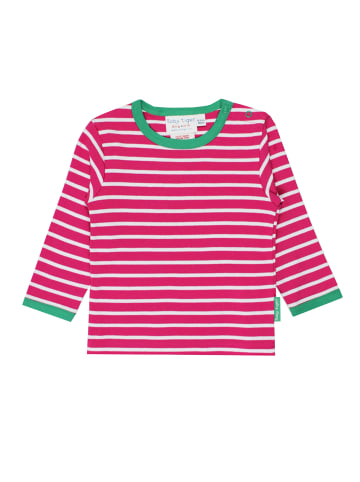 Toby Tiger Langarmshirt mit Streifen in rosa