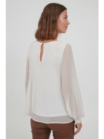Fransa Langarmbluse FRDAJAPLISSE 1 Blouse - 20609985  Langarmbluse mit Rundhalsausschnitt in weiß