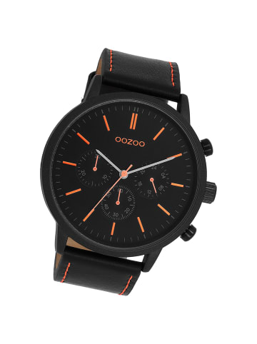Oozoo Analog-Armbanduhr Oozoo Timepieces schwarz extra groß (ca. 50mm)