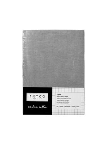 Meyco 2er-Pack Jersey-Spannbetttücher 50x90 cm in Grau