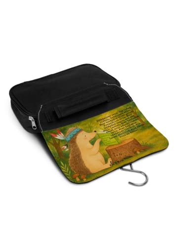Mr. & Mrs. Panda Beautycase Igel Federschmuck Design mit Spruch in Weiß