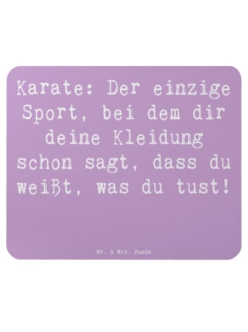 Mr. & Mrs. Panda Mousepad Spruch Karate Kleidung mit Spruch in Lavendeltraum