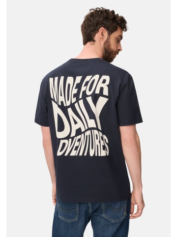 Camel Active T-Shirt mit Rückenprint in Dunkelblau