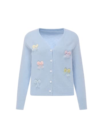 Swirly Women Cardigan in Light Blue