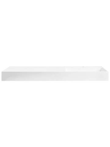 Beliani Waschbecken CUSCO in Weiß - (W) 150 x (H) 13 x (L) 48 cm