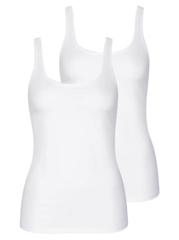 Lisca 2er Pack Trägerhemd in white