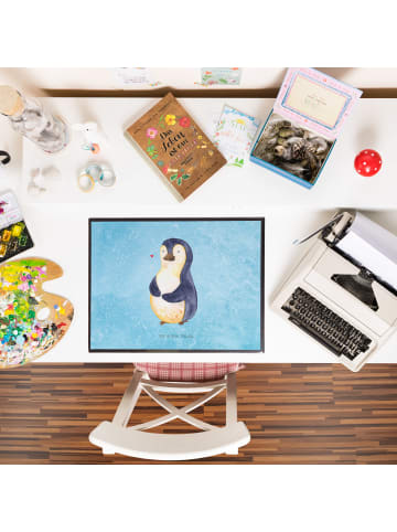 Mr. & Mrs. Panda tischmatte Pinguin Diät ohne Spruch in Eisblau