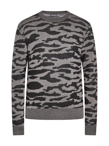 TUFFSKULL Pullover in SCHWARZ GRAU MELANGE