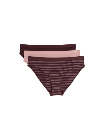 Marc O'Polo Slip Essentials in fudge/mauve/fudge stripe