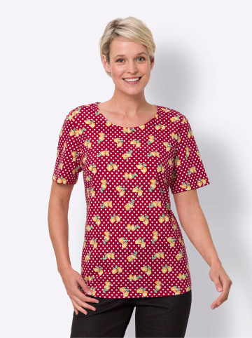 Sieh an! Kurzarm-Shirt in rot-gelb-bedruckt